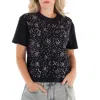 Rabanne Short Sleeve Embellished Studded T Shirt