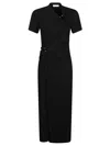 Rabanne Jersey Long Piercing Dress In Black