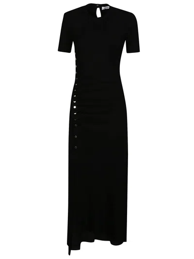 Rabanne Short Sleeve Midi Dress In Black