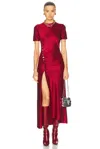 Rabanne Women's Robe Viscose Jersey In Scarlet Red