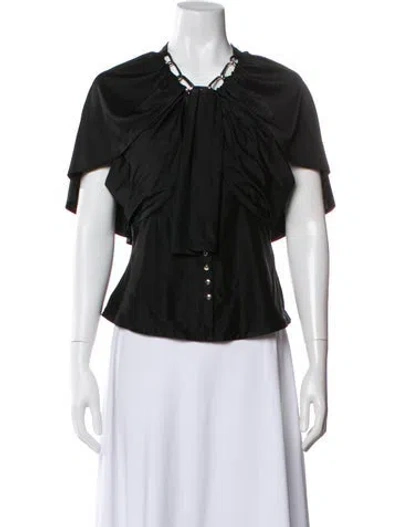 Pre-owned Rabanne Short Sleeve Top W/ Tags In Black