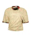 Rabanne Camouflage Ring-detail T-shirt In Nude