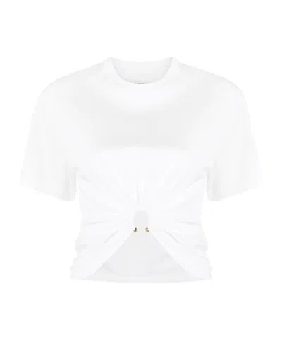 Rabanne Cotton Crew-neck T-shirt In White