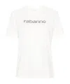 Rabanne Embellished Logo Regular T-shirt In White