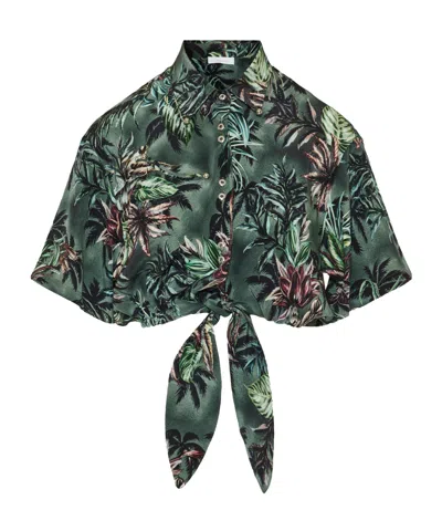 Rabanne Short-sleeved Shirt In Green