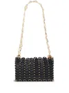 Rabanne 1969 Nano Shoulder Bag Made Of 153 Black Calf In Black