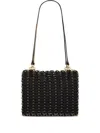 Rabanne Sac A Main Leather Disc Link Shoulder Bag In Black