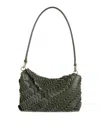 Rabanne Leather Disc Handbag With Magnetic Flap Closure In Brown