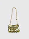 Rabanne Sparkle Sequined Satin Shoulder Bag In Green