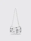 Rabanne Sparkle Nano Paillette-embellished Metallic Faux Leather Shoulder Bag In Silver