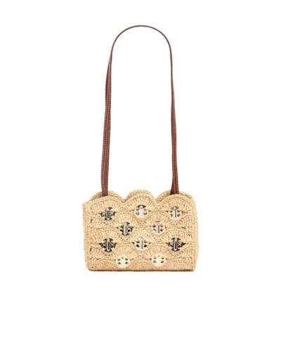 Rabanne Shoulder Bag With Short Handle In Nude