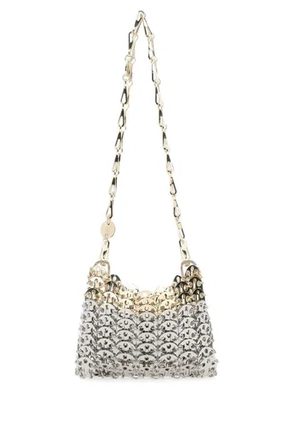 Rabanne Two-tone Metal 1969 Nano Shoulder Bag In Multicoloured