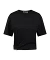 Rabanne Signature Piercing Jersey T-shirt In Black