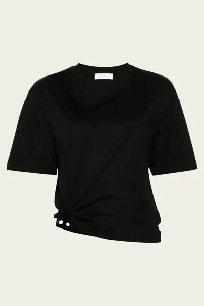 Rabanne Signature Piercing Jersey T-shirt In Black