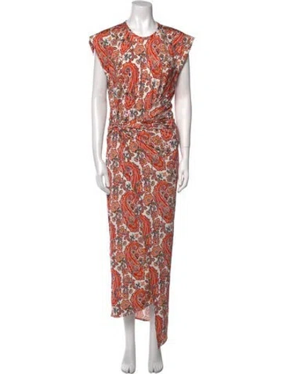 Pre-owned Rabanne Silk Long Dress In Multi