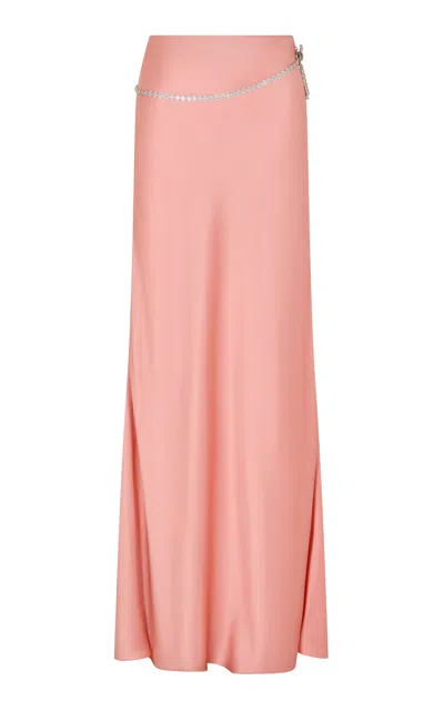 Rabanne Silk Maxi Skirt In Pink