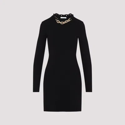 Rabanne Silk Mini Dress In Black