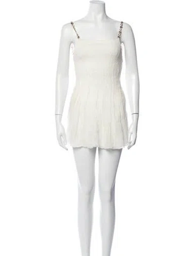 Pre-owned Rabanne Silk Mini Dress In Neutrals
