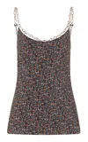 Rabanne Silk Printed Tank Top In Multi