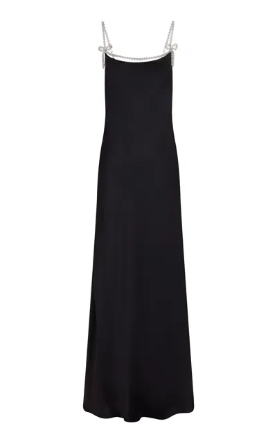 Rabanne Silk Slip Dress In Black