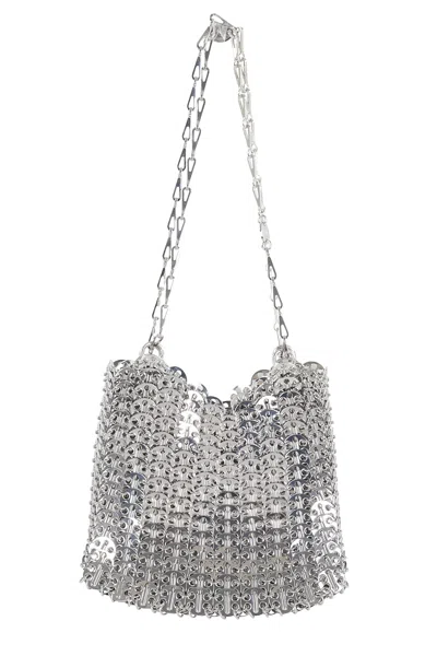 Rabanne Silver 1969 Double Chain Brass Mesh Clutch