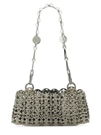 Rabanne Silver 1969 Micro Shoulder Bag In Metallic