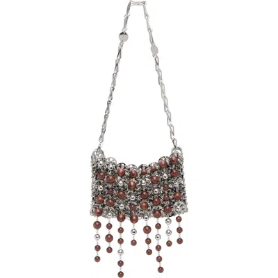 Rabanne Silver 1969 Shoulder Bag In M245 Wood / Silver