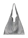 Rabanne Silver Aluminum Mesh Pixel Tote Bag In Silver