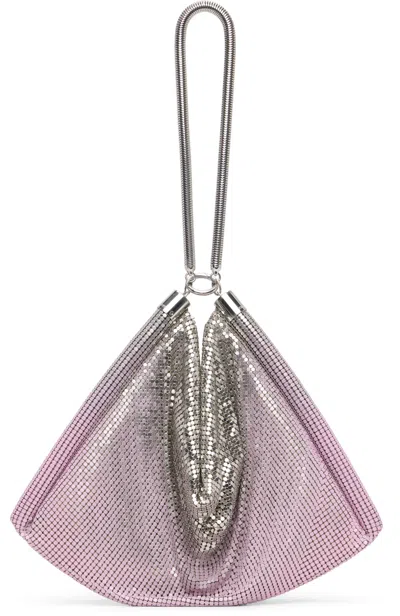 RABANNE SILVER & PINK CHAINMAIL POCKET BAG
