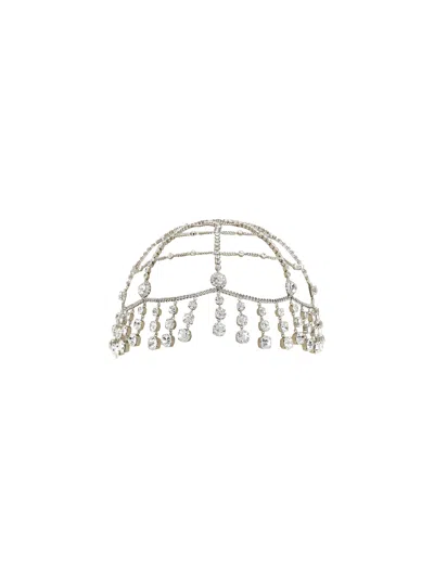 Rabanne Silver Crystal Jewel Headpiece
