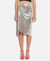 Rabanne Women's Draped Skirt In Silver