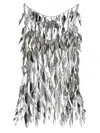 Rabanne Silver Chain Top With Brass Leaf Embellishment In Silver