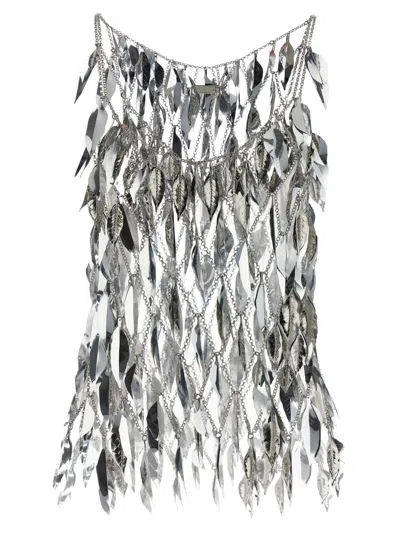 RABANNE SILVER HAUT TOP