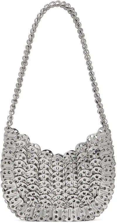 Rabanne Silver Iconic 1969 Moon Bag In P040 Silver