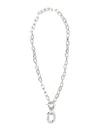 Rabanne Silver Toggle Chain Pendant Necklace In Silver