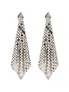 Rabanne Silver Mesh Drop Earrings In Silver
