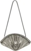 Rabanne Studded Mesh Zip Pochette Clutch Bag In P040 Silver