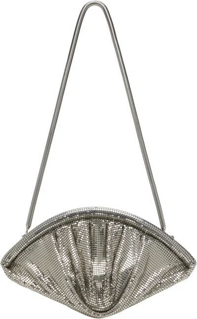 Rabanne Silver Mesh Evening Clutch In P040 Silver