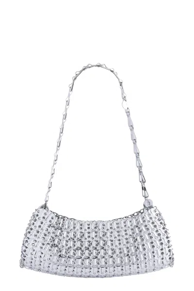 Rabanne Silver Metal Handbag Hand-assembled Metal Handbag In White