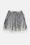 Rabanne Metallic Lace-trimmed Skirt