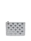 Rabanne Silver Raffia Pouch Bag