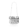 Rabanne Sparkle Multi-layered Chain Mini Bag In Silver