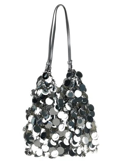 Rabanne Silver Silver Sparkle Discs Large Shoulder Bag
