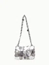 Rabanne Silver Silver Sparkle Discs Nano Shoulder Bag In Silver