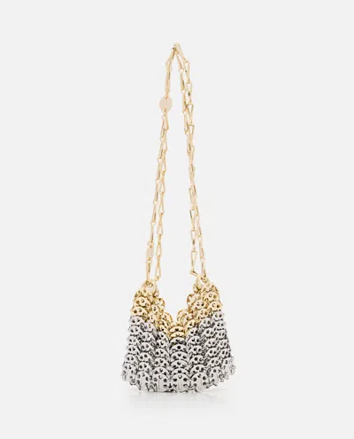 RABANNE SILVER SKYLINE 1969 NANO SHOULDER BAG