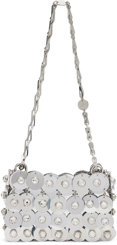 Rabanne Silver Sparkle Discs Bag In P040 Silver