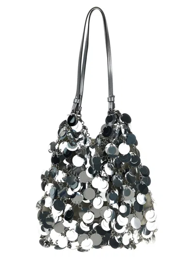 Rabanne 'silver Sparkle Discs Large' Shoulder Bag