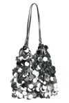 Rabanne 'silver Sparkle Discs Large' Shoulder Bag In Silver