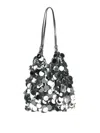 Rabanne Silver Sparkle Discs Large Shoulder Bag In Silver