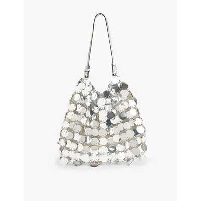 Rabanne Large Sparkle Discs Shoulder Bag In Silver